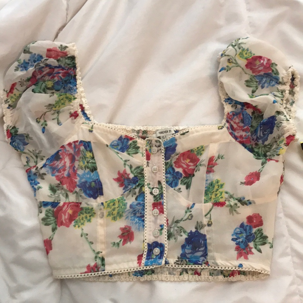 Floral crop top
